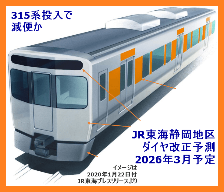 315系投入で減車と熱海乗り入れ減便か Jr東海静岡地区ダイヤ改正予測