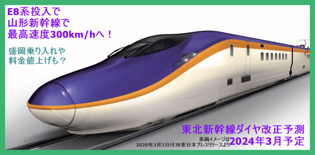 新型車両E8系投入でつばさスピードアップで値上げか！ 東北新幹線